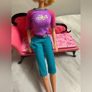 Mattel Barbie clothes shirt & pants (has tear)
